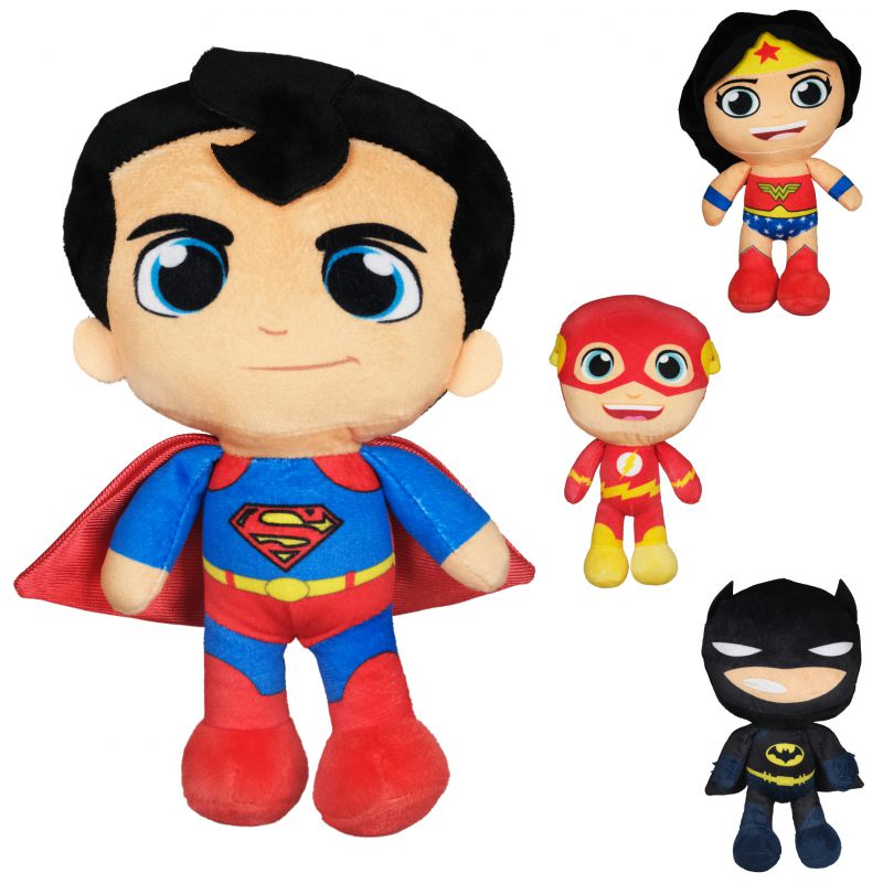 48er Set DC Comics Superhelden Plüschfiguren – 22 cm (4-fach sortiert)