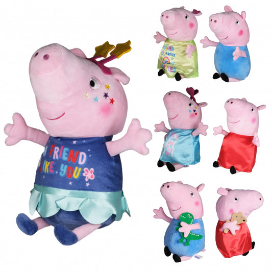 48er Set Peppa Pig Plüschfiguren – Better Together – 30 cm (7-fach sortiert, Lizenzware)