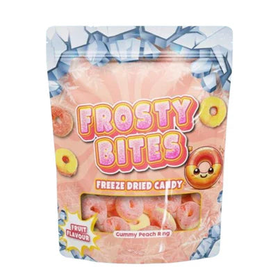 Frosty Bites Peach Rings 50g mhd 2026 | B2B